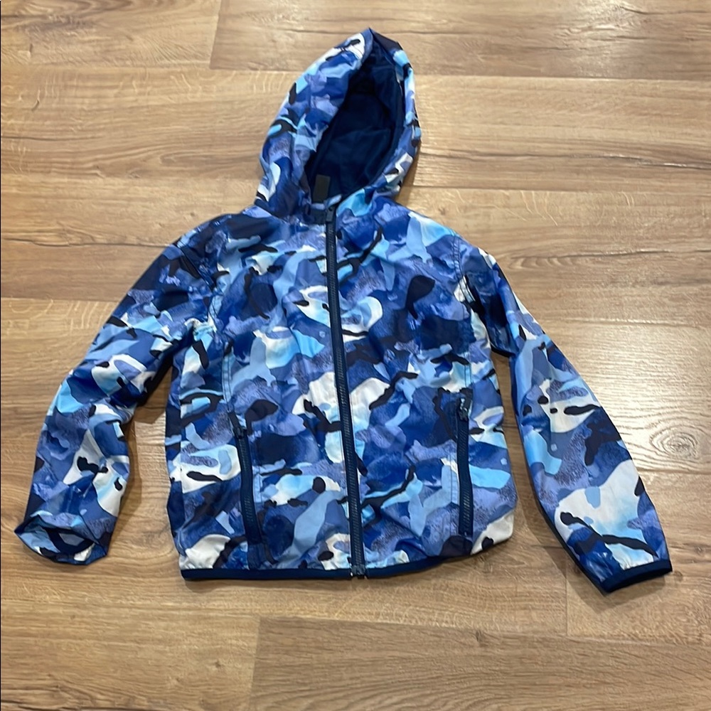 All in Motion - kids Blue Camouflage Hooded Jacket (youth small)